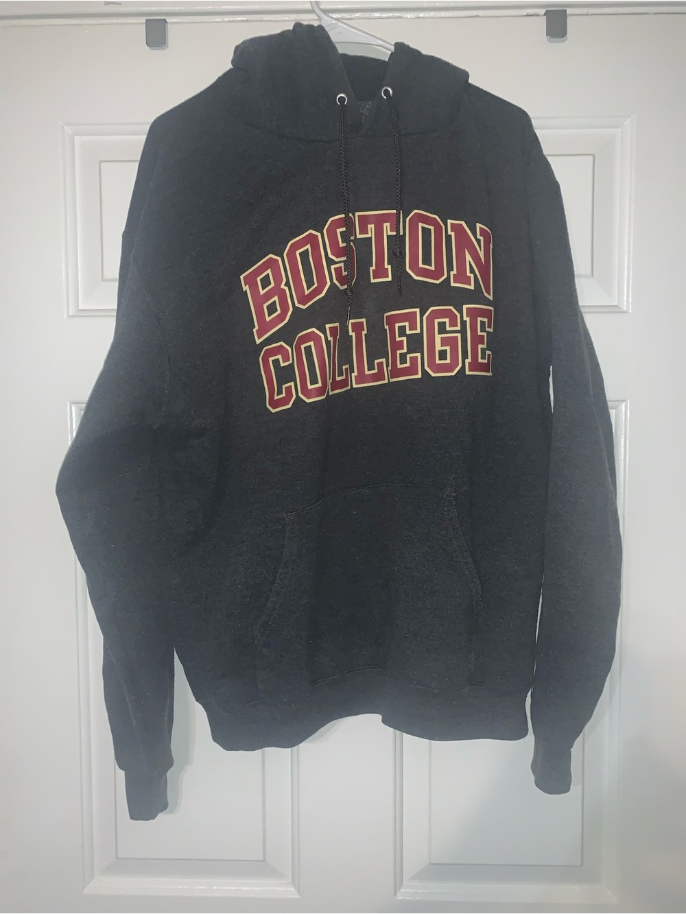 Grey Champion Hoodie with Boston College Maroon & Gold Logo (Used Fair